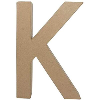 décopatch AC404O písmeno "K" fantasy z papír-maché, 5 x 22 x 30 cm, k ozdobení, ideální pro vaši dekoraci bytu, hnědá kartonová hnědá décopatch AC404O písmeno "K" fantasy z papír-maché, 5 x 22 x 30 cm, k ozdobení, ideální pro vaši dekoraci bytu, hnědá kartonová hnědá