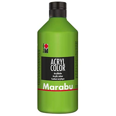 Marabu 12010075282 Akrylová barva listově zelená 500 ml, krémová akrylová barva na vodní bázi, rychleschnoucí, stálá na světle, voděodolná, k nanášení štětcem a houbou na plátno, papír a dřevo Marabu 12010075282 Akrylová barva listově zelená 500 ml, krémová akrylová barva na vodní bázi, rychleschnoucí, stálá na světle, voděodolná, k nanášení štětcem a houbou na plátno, papír a dřevo