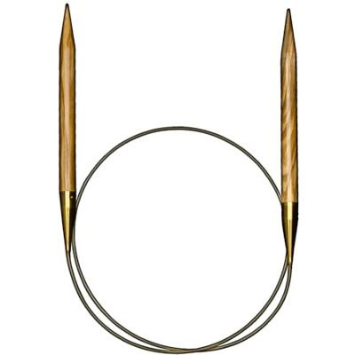 Addi Přírodní kruhové pletací jehlice z olivového dřeva 80 cm 4,00 mm Addi Přírodní kruhové pletací jehlice z olivového dřeva 80 cm 4,00 mm
