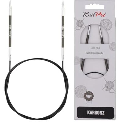 KnitPro Karbonz (100 cm, 4,00 mm) kruhové pletací jehlice 1 jednotka KnitPro Karbonz (100 cm, 4,00 mm) kruhové pletací jehlice 1 jednotka