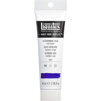 Liquitex 1045382 Professional Heavy Body Akrylová barva v umělecké kvalitě s vynikající stálostí na světle v lícné konzistenci, tuba 59 ml ultramarínová modrá (červená barva) Liquitex 1045382 Professional Heavy Body Akrylová barva v umělecké kvalitě s vynikající stálostí na světle v lícné konzistenci, tuba 59 ml ultramarínová modrá (červená barva)