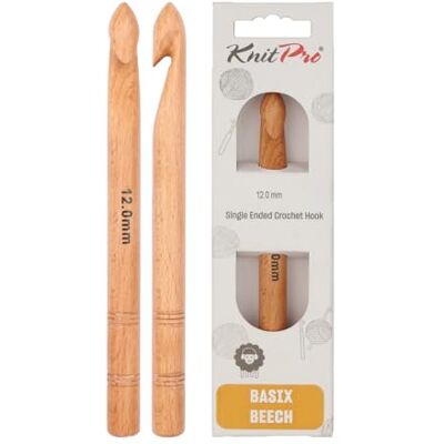 KnitPro Jednoduchá háčkovací jehlice Basix Beech 12 mm KnitPro Jednoduchá háčkovací jehlice Basix Beech 12 mm