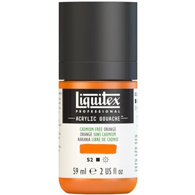Liquitex Profesionální akrylový kvaš 2059892 bez kadmia oranžový, láhev 59 ml, matná akrylová barva s kvašovými vlastnostmi, vysoce krycí, vodotěsná a stálobarevná Liquitex Profesionální akrylový kvaš 2059892 bez kadmia oranžový, láhev 59 ml, matná akrylová barva s kvašovými vlastnostmi, vysoce krycí, vodotěsná a stálobarevná