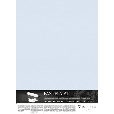 Clairefontaine Balení 96164C (s 5 archy pastelátu, 50 x 70 cm, 360 g, ideální pro suché techniky a pastely) světle modrá Clairefontaine Balení 96164C (s 5 archy pastelátu, 50 x 70 cm, 360 g, ideální pro suché techniky a pastely) světle modrá