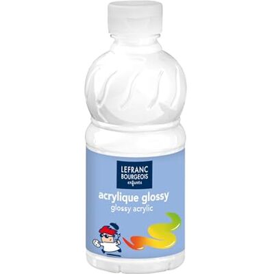 Lefranc Bourgeois 807540 Glossy Děti akrylová barva, tekutá akrylová barva připravená k použití, lesklá a voděodolná, ideální na papír, karton, dřevo, sádru, kov, plast, láhev 250 ml bílá Lefranc Bourgeois 807540 Glossy Děti akrylová barva, tekutá akrylová barva připravená k použití, lesklá a voděodolná, ideální na papír, karton, dřevo, sádru, kov, plast, láhev 250 ml bílá