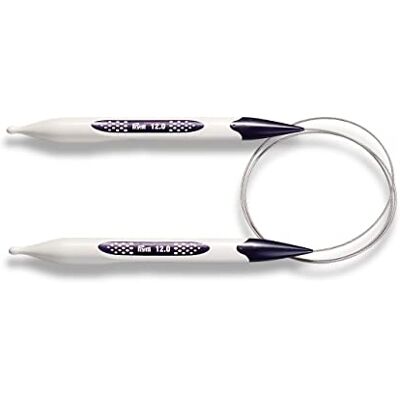 Prym Kruhová pletací jehla, ergonomický design/jehly, plast, vícebarevný, 12 mm, 80 cm, alabastrová bílá Prym Kruhová pletací jehla, ergonomický design/jehly, plast, vícebarevný, 12 mm, 80 cm, alabastrová bílá