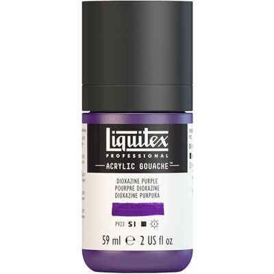 Liquitex 2059186 Professional Akrylový kvaš dioxazinová purpurová, 59ml láhev, matná akrylová barva s kvašovými vlastnostmi, vysoce krycí, vodotěsná a stálobarevná Liquitex 2059186 Professional Akrylový kvaš dioxazinová purpurová, 59ml láhev, matná akrylová barva s kvašovými vlastnostmi, vysoce krycí, vodotěsná a stálobarevná