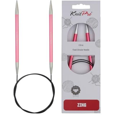 KnitPro Zing kruhové pletací jehlice 24" (60 cm) 6. 5mm KnitPro Zing kruhové pletací jehlice 24" (60 cm) 6. 5mm