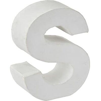GLOREX Lepenkové písmeno S, FSC Mix, bílé, 10 x 8 x 3,5 cm GLOREX Lepenkové písmeno S, FSC Mix, bílé, 10 x 8 x 3,5 cm