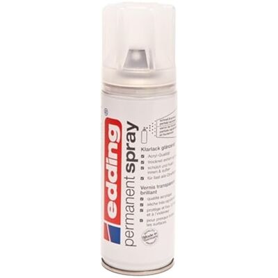 Edding 5200 Permanentspray Klarlack transparent glänzend 200 ml Acryllack für ein glänzendes Finish zum Fixieren und Schützen der Lackierung Klarlack Spray Edding 5200 Permanentspray Klarlack transparent glänzend 200 ml Acryllack für ein glänzendes Finish zum Fixieren und Schützen der Lackierung Klarlack Spray