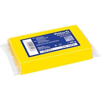 Pelikan Modelína Nakiplast, vosková hmota se včelím voskem, 650 g, žlutá, 1 blok Pelikan Modelína Nakiplast, vosková hmota se včelím voskem, 650 g, žlutá, 1 blok