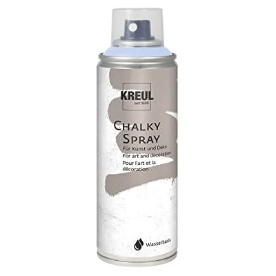 KREUL 76354 Chalky Spray vintage blue, 200 ml, matná barva ve spreji se vzhledem křídy na vodní bázi, vysoce pigmentovaný a voděodolný, pro vnitřní a venkovní použití KREUL 76354 Chalky Spray vintage blue, 200 ml, matná barva ve spreji se vzhledem křídy na vodní bázi, vysoce pigmentovaný a voděodolný, pro vnitřní a venkovní použití