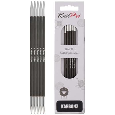 KnitPro Karbonz jehličnaté hry 6" (15 cm) 4 mm KnitPro Karbonz jehličnaté hry 6" (15 cm) 4 mm