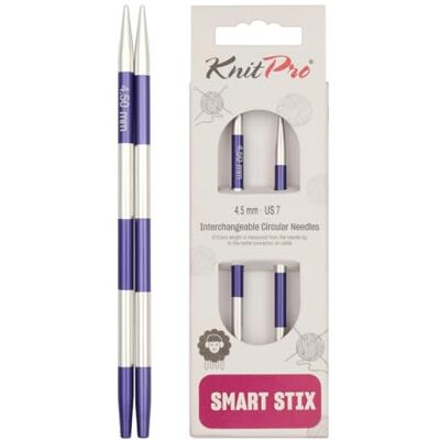 KnitPro Smartstix vyměnitelné jehly 5,5" (14 cm) 4,5 mm KnitPro Smartstix vyměnitelné jehly 5,5" (14 cm) 4,5 mm