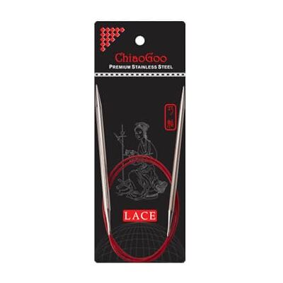 chiaogoo 60-Inch Red Lace Stainless Steel Circular Knitting Needles, 8/5mm chiaogoo 60-Inch Red Lace Stainless Steel Circular Knitting Needles, 8/5mm