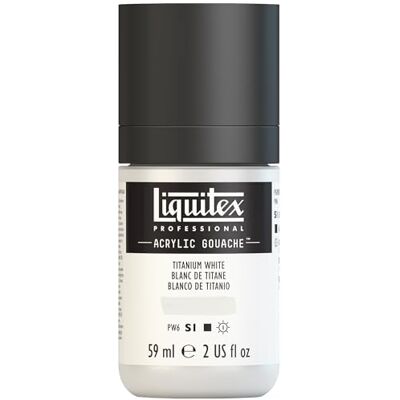 Liquitex 2059432 Professional akryl kvaš titanově bílá, láhev 59 ml, matná akrylová barva s kvašovými vlastnostmi, vysoce krycí, vodotěsná a stálobarevná Liquitex 2059432 Professional akryl kvaš titanově bílá, láhev 59 ml, matná akrylová barva s kvašovými vlastnostmi, vysoce krycí, vodotěsná a stálobarevná