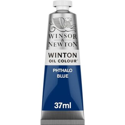Winsor & Newton 1414516 Winton, jemná kvalitní olejová barva 37ml tuba s rovnoměrnou konzistencí, odolná vůči světlu, vysoká krycí síla, bohatá na barevné pigmenty – ftalová modrá Winsor & Newton 1414516 Winton, jemná kvalitní olejová barva 37ml tuba s rovnoměrnou konzistencí, odolná vůči světlu, vysoká krycí síla, bohatá na barevné pigmenty – ftalová modrá