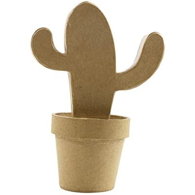 décopatch Rubie's HD040O Mexický kaktus z papír-maché, 8 x 13,5 x 19 cm, pro zdobení, perfektní jako dekorace, 1 kus, hnědá z kartonu décopatch Rubie's HD040O Mexický kaktus z papír-maché, 8 x 13,5 x 19 cm, pro zdobení, perfektní jako dekorace, 1 kus, hnědá z kartonu