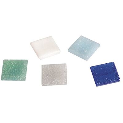Rayher Hobby Artdecor mozaika mix 2 x 2 cm, cca 350 kusů, plechovka 1 kg, skleněná mozaika, skleněné kamínky, odstíny modré, 1453108 Rayher Hobby Artdecor mozaika mix 2 x 2 cm, cca 350 kusů, plechovka 1 kg, skleněná mozaika, skleněné kamínky, odstíny modré, 1453108