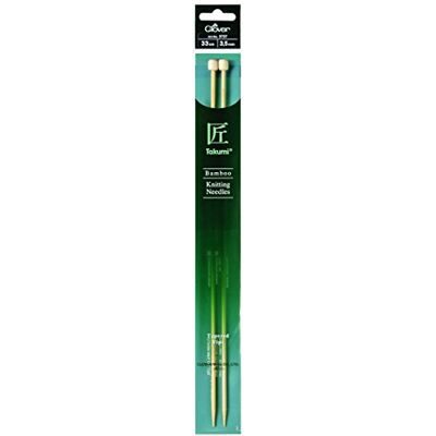Clover Stricknadeln, einseitiger Takumi-Bambus, 33 cm, 3.5mm, Braun Clover Stricknadeln, einseitiger Takumi-Bambus, 33 cm, 3.5mm, Braun