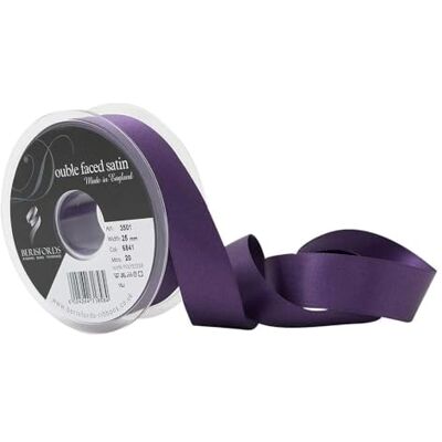Berisfords 3501 saténová stuha 25 mm BlackBerry 6841 10,5 x 10,5 x 3 cm Double Face Poly saténová stuha, BlackBerry Berisfords 3501 saténová stuha 25 mm BlackBerry 6841 10,5 x 10,5 x 3 cm Double Face Poly saténová stuha, BlackBerry