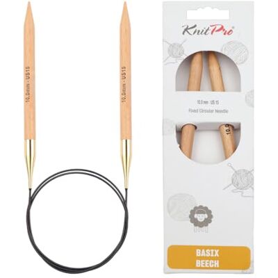 KnitPro Basix Beech kulaté jehly 32" (80 cm) 10 mm KnitPro Basix Beech kulaté jehly 32" (80 cm) 10 mm