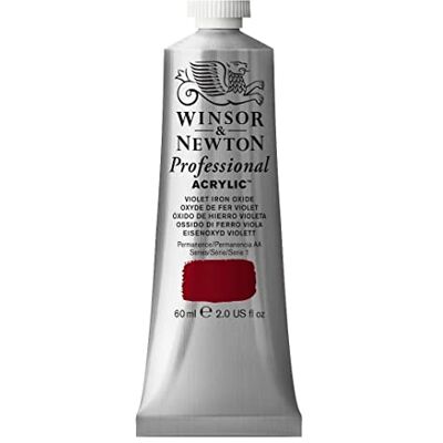 Winsor & Newton 2320691 profesionální akrylová barva v umělecké kvalitě, vysoká brilantnost barev a krycí síla, archivní kvalita, 60 ml tuba oxid železitý fialový Winsor & Newton 2320691 profesionální akrylová barva v umělecké kvalitě, vysoká brilantnost barev a krycí síla, archivní kvalita, 60 ml tuba oxid železitý fialový