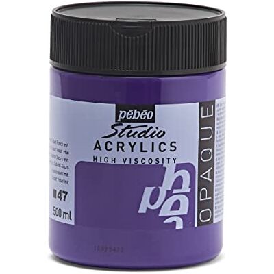 PEBEO Studio hrnec akrylová barva, 500 ml, tmavá kobaltová fialová PEBEO Studio hrnec akrylová barva, 500 ml, tmavá kobaltová fialová