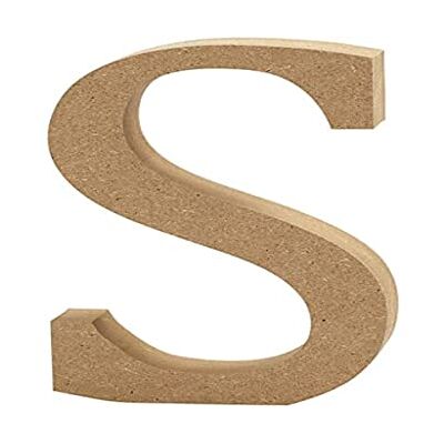 Creativ Dekorační písmeno "S" z MDF, 13 x 2 cm, hnědé Creativ Dekorační písmeno "S" z MDF, 13 x 2 cm, hnědé