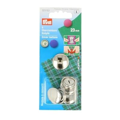 Prym Tlačítka bez nářadí, stříbrná, tloušťka 23 mm Prym Tlačítka bez nářadí, stříbrná, tloušťka 23 mm