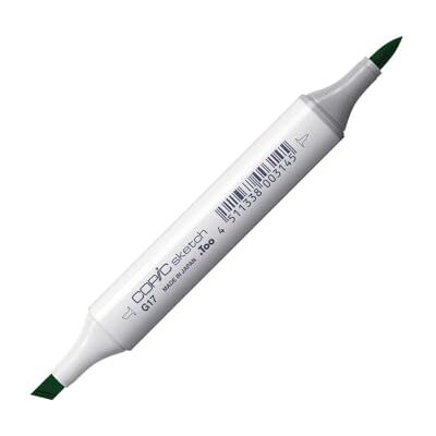 Copic Sketch Marker typ G 17, Forest Green, profesionální zvýrazňovač štětců, se super bush špičkou a středním hrotem Copic Sketch Marker typ G 17, Forest Green, profesionální zvýrazňovač štětců, se super bush špičkou a středním hrotem