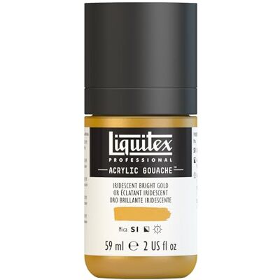 Liquitex 2059234 Professional Akrylový kvaš Irizující světlé zlato, láhev 59 ml, matná akrylová barva s kvašovými vlastnostmi, vysoce krycí, vodotěsná a stálobarevná Liquitex 2059234 Professional Akrylový kvaš Irizující světlé zlato, láhev 59 ml, matná akrylová barva s kvašovými vlastnostmi, vysoce krycí, vodotěsná a stálobarevná