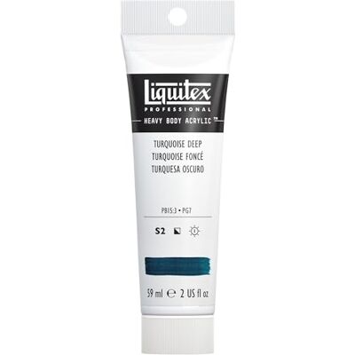 Liquitex 1045561 Professional Heavy Body akrylová barva v umělecké kvalitě s vynikající stálostí na světle v konzistenci, tuba 59 ml tmavě tyrkysová Liquitex 1045561 Professional Heavy Body akrylová barva v umělecké kvalitě s vynikající stálostí na světle v konzistenci, tuba 59 ml tmavě tyrkysová