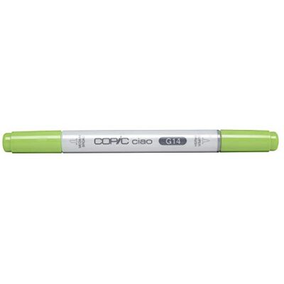 Copic Ciao Marker Typ G 14, Apple Green, univerzální zvýrazňovač rozložení, se středně širokým a štětcovým hrotem Copic Ciao Marker Typ G 14, Apple Green, univerzální zvýrazňovač rozložení, se středně širokým a štětcovým hrotem