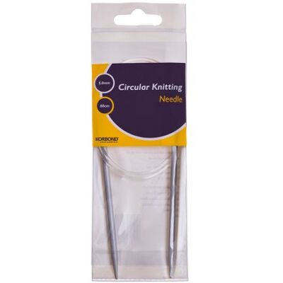 KORBOND Rundstricknadel Paar 5 mm x 85 cm – Aluminium – Langlebig, Leicht, Komfortabel – Ideal für eine Vielzahl von Mustern und Projekten – Pullover, Socken, Decken, Grau, 5 mm x 85 cm KORBOND Rundstricknadel Paar 5 mm x 85 cm – Aluminium – Langlebig, Leicht, Komfortabel – Ideal für eine Vielzahl von Mustern und Projekten – Pullover, Socken, Decken, Grau, 5 mm x 85 cm