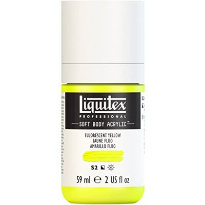 Liquitex 1959981 profesionální akrylová barva Soft Body – umělecká barva v krémové krycí konzistenci, vysoká pigmentace, stálobarevná a odolná proti stárnutí, 59 ml láhev – žlutá Fluo Liquitex 1959981 profesionální akrylová barva Soft Body – umělecká barva v krémové krycí konzistenci, vysoká pigmentace, stálobarevná a odolná proti stárnutí, 59 ml láhev – žlutá Fluo