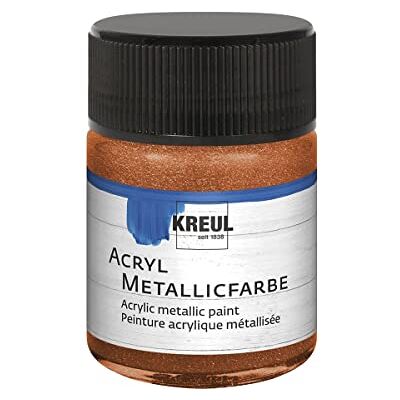 KREUL 77580 akrylová metalická barva, 50ml sklo v mědi, okouzlující akrylová barva s metalickým efektem na vodní bázi, krémově krycí, rychleschnoucí a voděodolné KREUL 77580 akrylová metalická barva, 50ml sklo v mědi, okouzlující akrylová barva s metalickým efektem na vodní bázi, krémově krycí, rychleschnoucí a voděodolné