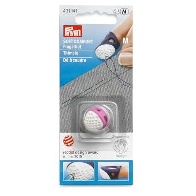 Prym Náprstek 431141 Ergonomics M – velikost M – ergonomický, fuchsiový/bílý – Soft Comfort – protiskluzový, prodyšný – ideální pro přesné šití – 1 kus Prym Náprstek 431141 Ergonomics M – velikost M – ergonomický, fuchsiový/bílý – Soft Comfort – protiskluzový, prodyšný – ideální pro přesné šití – 1 kus