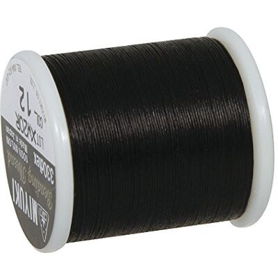 Rayher Hobby 89300576 řadová příze pro rocailles, černá, cívka 50 m, tloušťka 0,27 mm ø, ideální pro Delica Rocailles 1,6 mm, perlová příze 100% nylon, extrémně tenká a odolná proti roztržení Rayher Hobby 89300576 řadová příze pro rocailles, černá, cívka 50 m, tloušťka 0,27 mm ø, ideální pro Delica Rocailles 1,6 mm, perlová příze 100% nylon, extrémně tenká a odolná proti roztržení