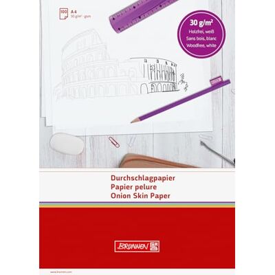 BRUNNEN 1032105 průrazný papír (A4, 30 g/m², 100 kusů) bílý BRUNNEN 1032105 průrazný papír (A4, 30 g/m², 100 kusů) bílý