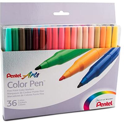 Pentel S360-36 barevné pero Colour Pen sada 36 ks tříděné Pentel S360-36 barevné pero Colour Pen sada 36 ks tříděné
