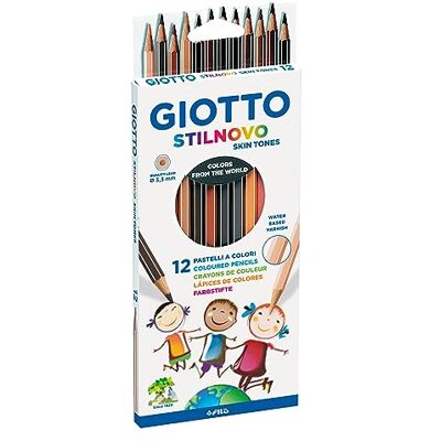GIOTTO 2574 00 Stilnovo Skin Tones, barevné tužky, sada s 12 tužkami GIOTTO 2574 00 Stilnovo Skin Tones, barevné tužky, sada s 12 tužkami