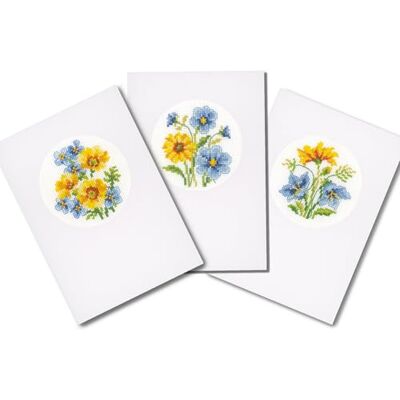 Vervaco Gezählter Kreuzstich Stickpackungen Grußkarten zum Selbstgestalten Blumen 3er DIY Postkarten Set Erwachsene Sticken Bastelset ca. 10,5 x 15 cm Stickset für Anfänger Kreatives Geschenk Vervaco Gezählter Kreuzstich Stickpackungen Grußkarten zum Selbstgestalten Blumen 3er DIY Postkarten Set Erwachsene Sticken Bastelset ca. 10,5 x 15 cm Stickset für Anfänger Kreatives Geschenk