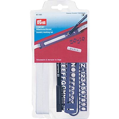 Prym 611801 Sada na označování prádla 6 m, bavlna, barva značkovače: černá, jedna velikost Prym 611801 Sada na označování prádla 6 m, bavlna, barva značkovače: černá, jedna velikost