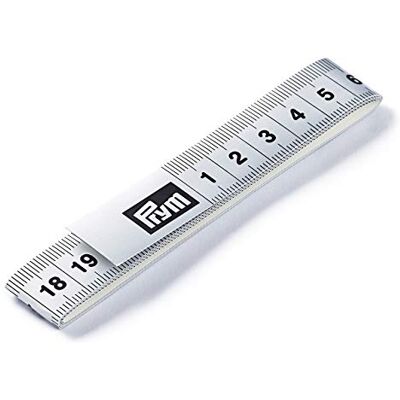 Prym 282690 Měřicí páska Fixo Plus samolepicí 150 cm/cm, stříbrná barva Prym 282690 Měřicí páska Fixo Plus samolepicí 150 cm/cm, stříbrná barva