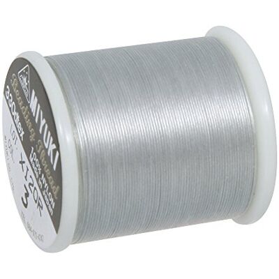 Rayher Hobby 89300606 řadová příze pro rocaille, stříbrná, cívka 50 m, tloušťka 0,27 mm ø, ideální pro Delica rocailles 1,6 mm, perlová strunová příze 100% nylon, extrémně tenká a odolná proti Rayher Hobby 89300606 řadová příze pro rocaille, stříbrná, cívka 50 m, tloušťka 0,27 mm ø, ideální pro Delica rocailles 1,6 mm, perlová strunová příze 100% nylon, extrémně tenká a odolná proti