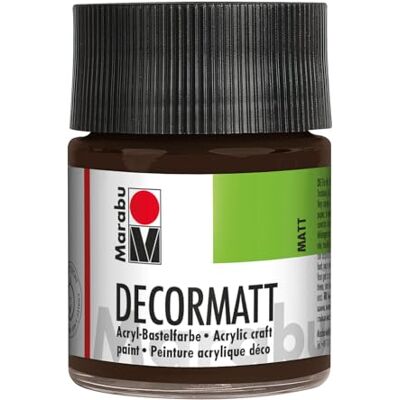 Marabu 14010005045 Decormatt akryl tmavě hnědý 045, 50 ml, sametově matná akrylová barva na vodní bázi, krémová a barevná intenzivní, odolná proti slinám, odolná proti povětrnostním vlivům, pro volné malování a šablonování Marabu 14010005045 Decormatt akryl tmavě hnědý 045, 50 ml, sametově matná akrylová barva na vodní bázi, krémová a barevná intenzivní, odolná proti slinám, odolná proti povětrnostním vlivům, pro volné malování a šablonování