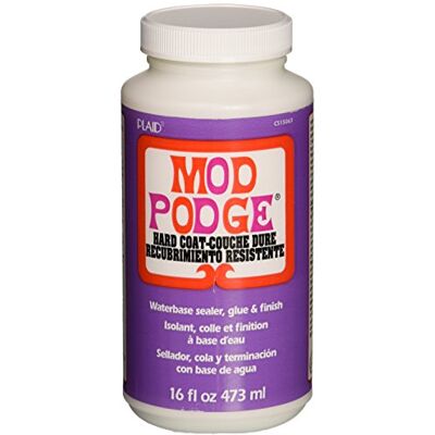 Mod Podge 16 oz tvrdý povlak, syntetický materiál, bílý, 15,2 x 6,9 x 6,9 cm, bílý Mod Podge 16 oz tvrdý povlak, syntetický materiál, bílý, 15,2 x 6,9 x 6,9 cm, bílý