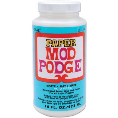 Mod Podge 16oz matný papír, syntetický materiál, bílý, 15,2 x 6,9 x 6,9 cm, bílý Mod Podge 16oz matný papír, syntetický materiál, bílý, 15,2 x 6,9 x 6,9 cm, bílý