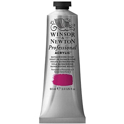 Winsor & Newton Profesionální akrylová barva 2320550 v umělecké kvalitě, vysoká brilantnost barev a krycí schopnost, archivní kvalita, 60ml tuba – Quinacridone červenofialová Winsor & Newton Profesionální akrylová barva 2320550 v umělecké kvalitě, vysoká brilantnost barev a krycí schopnost, archivní kvalita, 60ml tuba – Quinacridone červenofialová